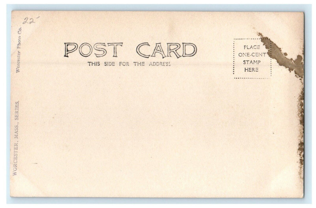 1905 Worcester Photo Co. A New England Road Massachusetts MA RPPC Photo Postcard
