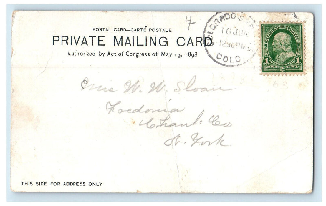 1902 Train Locomotive, Royal Gorge Colorado CO Posted Antique PMC Postcard