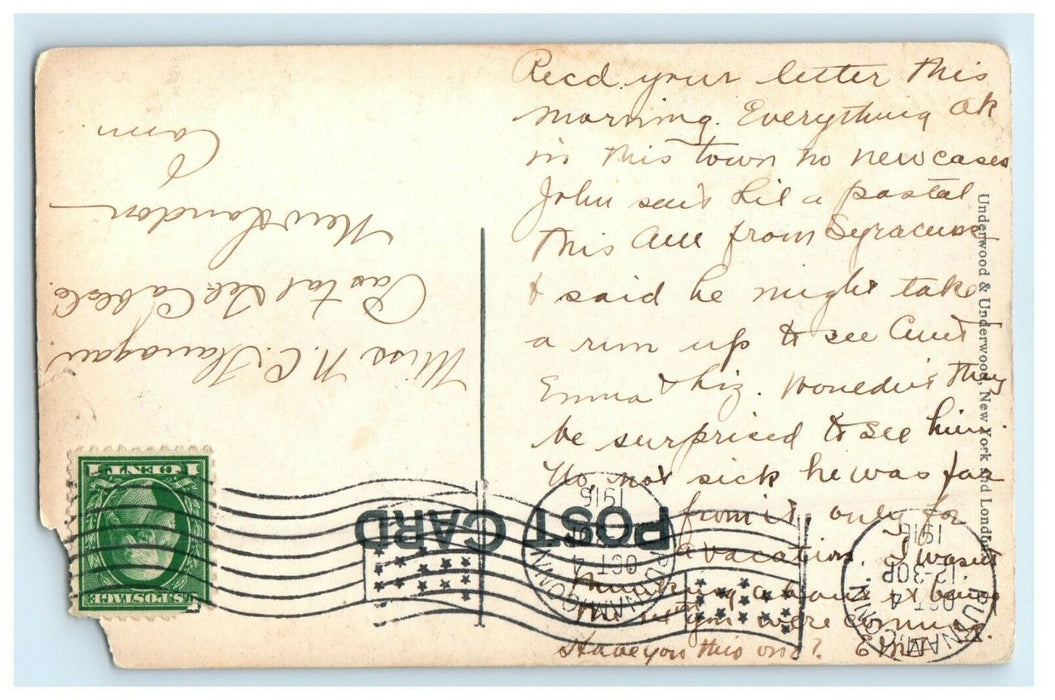 1916 St. Thomas Catholic Church Palmer Massachusetts MA RPPC Photo Postcard
