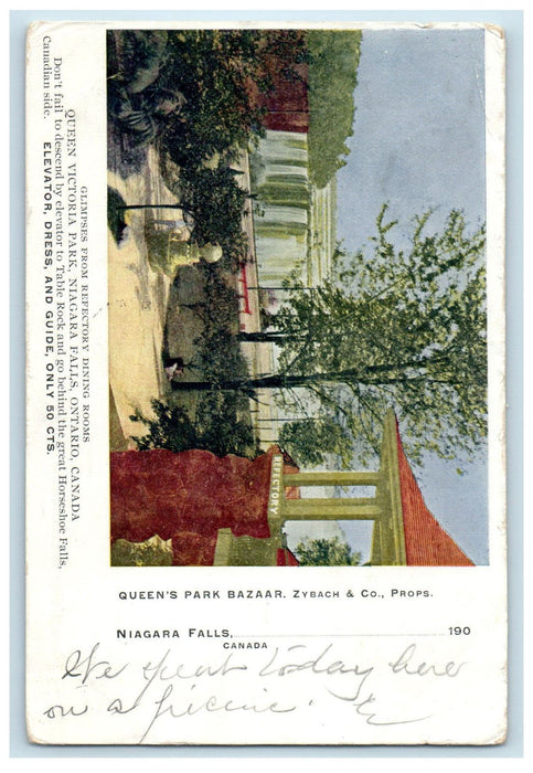 1906 Refectory Dining Room Queen Victoria Park Advertising Canada CA Postcard