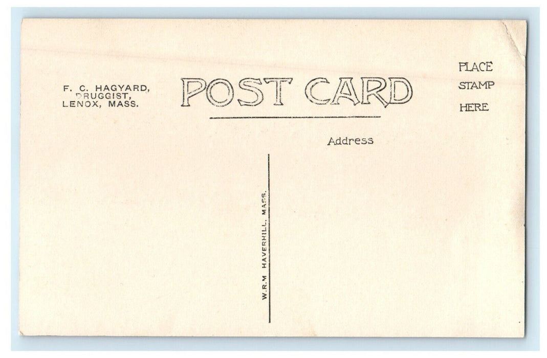 c1910 Lenox Massachusetts MA, Shady Path To Aspinwall Hotel RPPC Photo Postcard