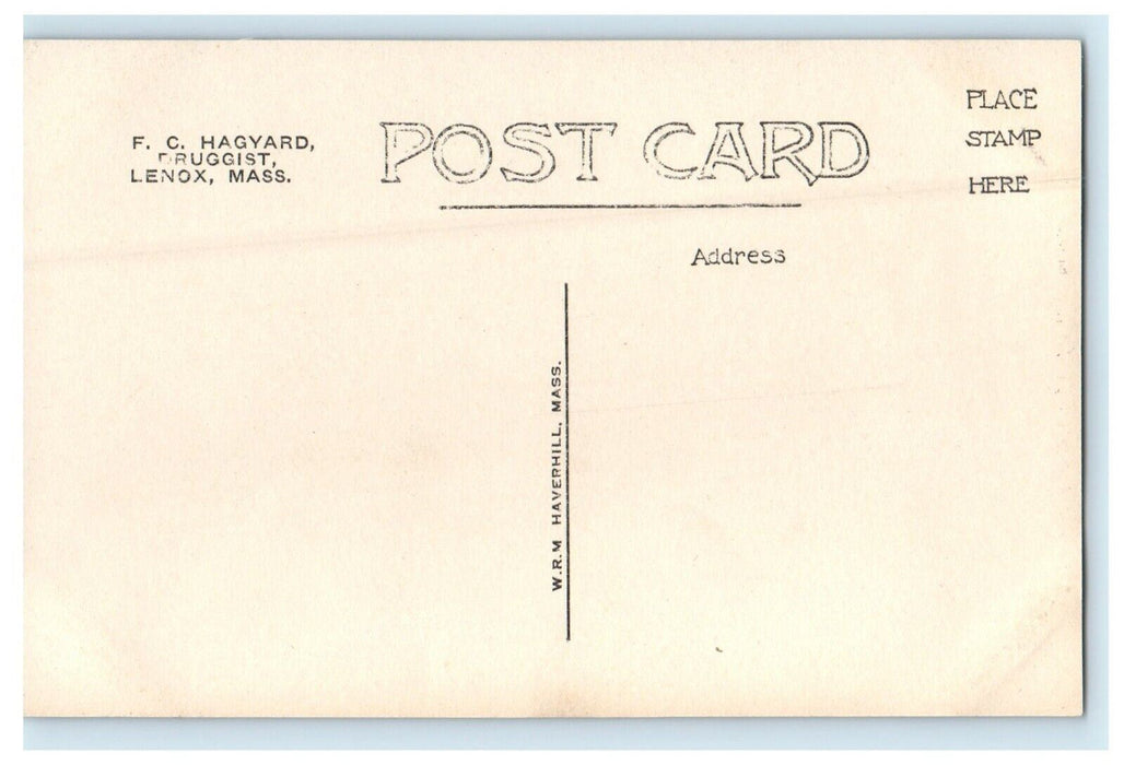 c1910's Lenox Massachusetts MA, Hotel Aspinwall  RPPC Photo Postcard