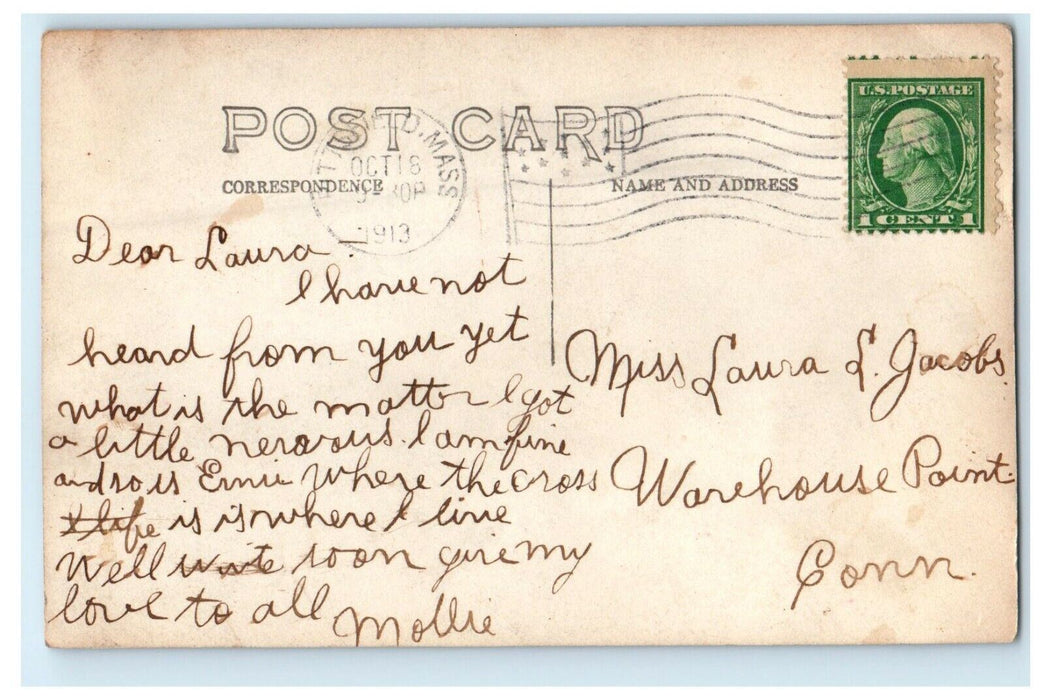 1913 Victorian Houses Residences Pittsfield Massachusetts MA RPPC Photo Postcard