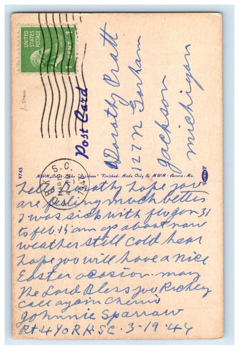 1947 New Library At Wilmington College Building Wilmington OH Vintage Postcard