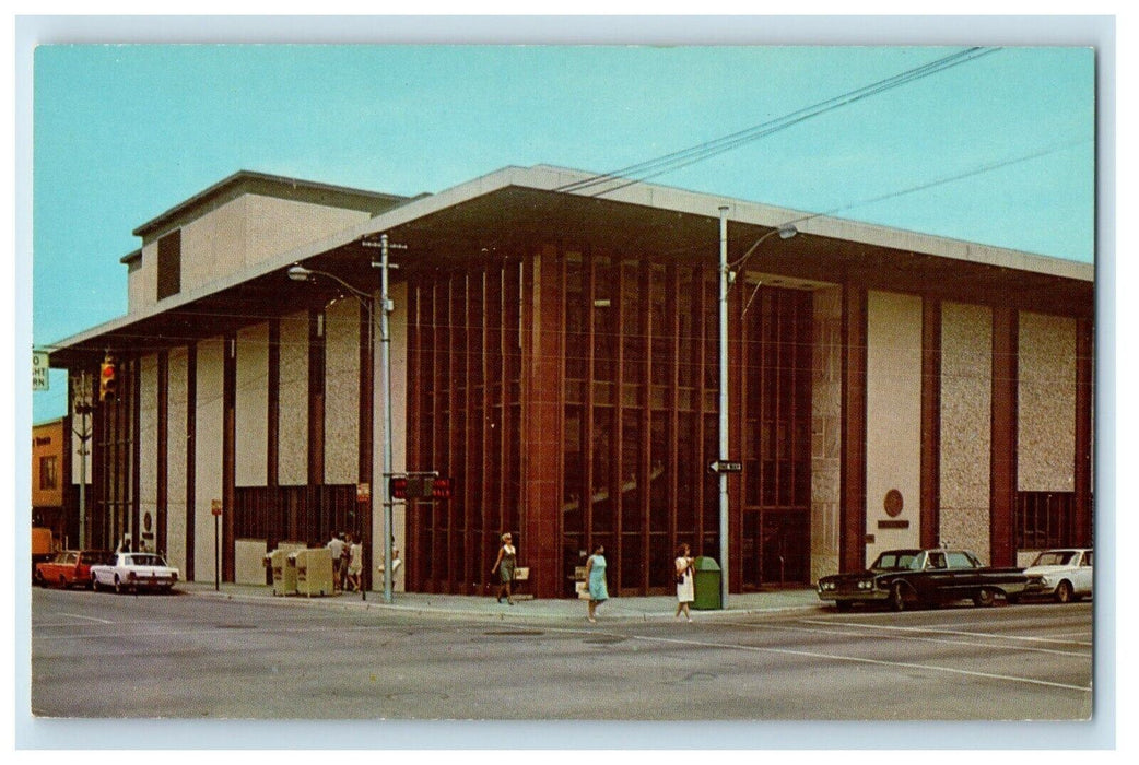 The New Greensboro Public Library In Downtown North California NC Postcard
