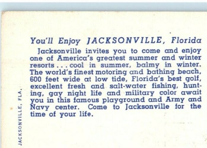 Greetings From Jacksonville Florida FL Multiview Postcard