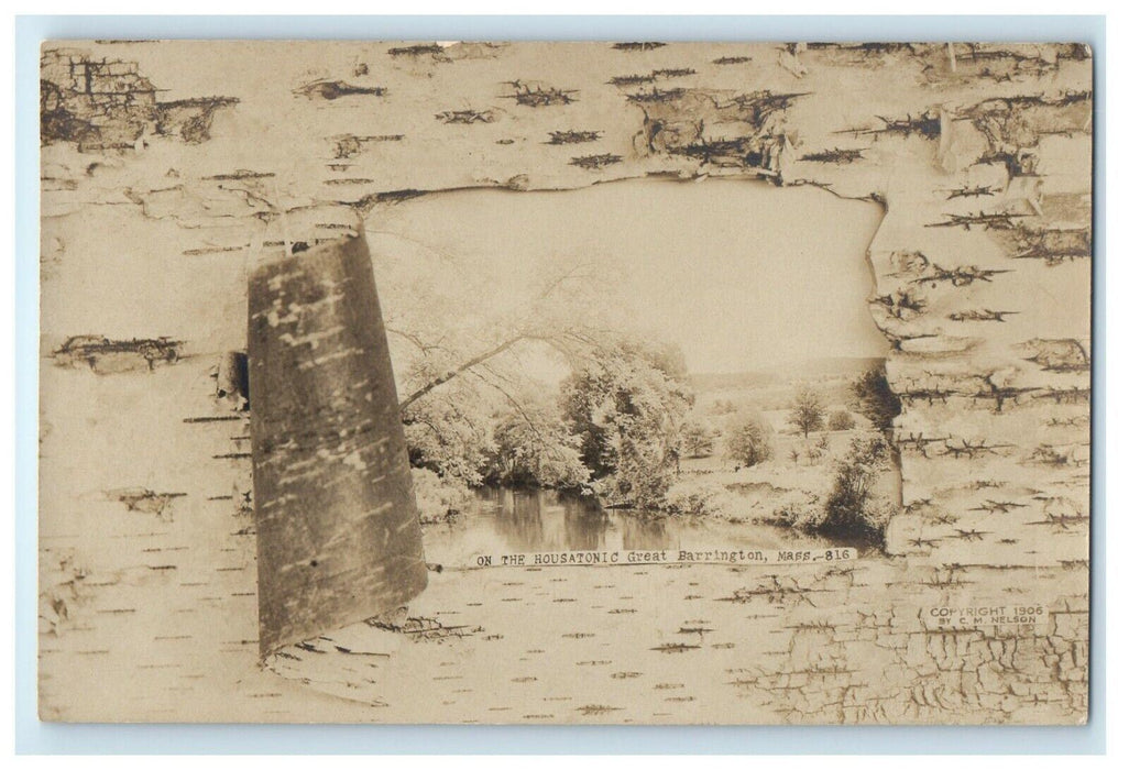 c1905 On The Housatonic Great Barrington Massachusetts MA RPPC Photo Postcard