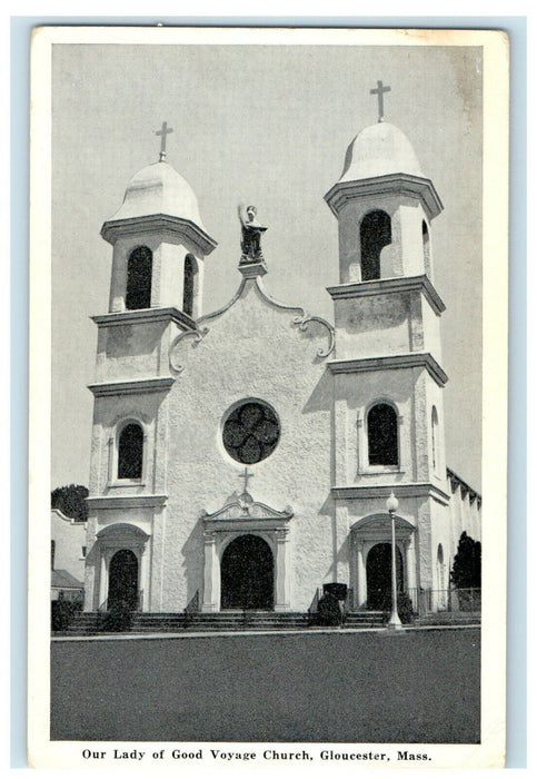 1910 Our Lady of Good Voyage Church, Gloucester Massachusetts MA Postcard