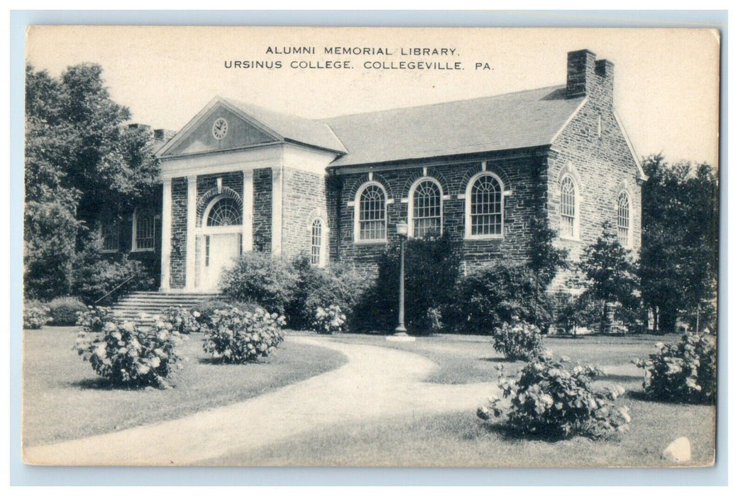 Collegeville Pennsylvania PA, Alumni Memorial Library Ursinus College Postcard