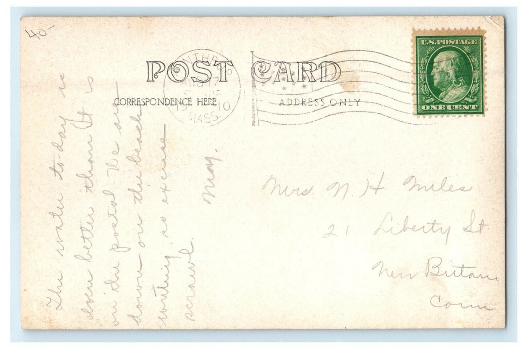 1910 Beach Surf View Winthrop Highlands Massachusetts MA RPPC Photo Postcard