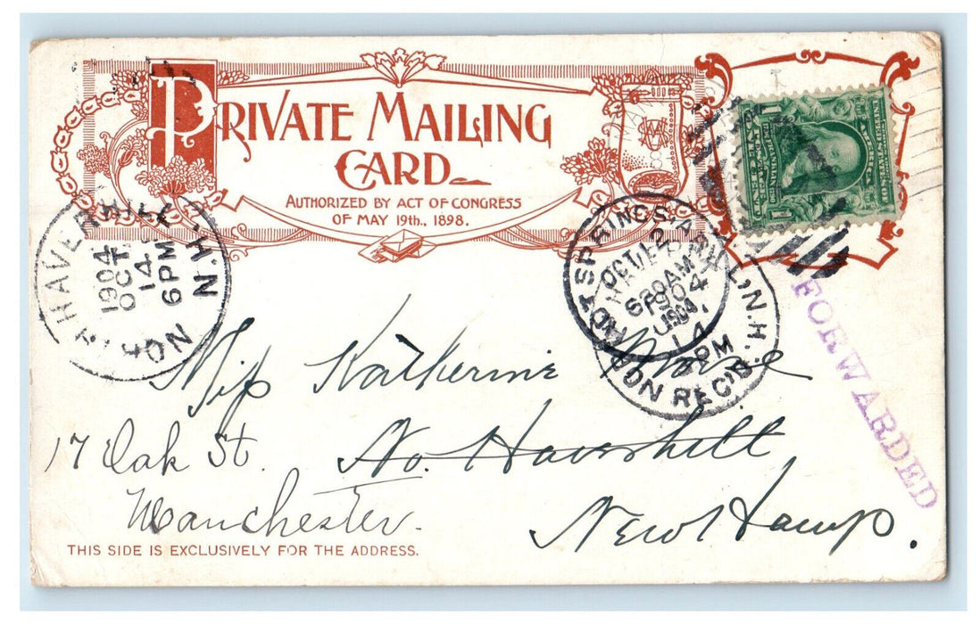 1904 Music Pavilion on Hot Springs Mt Hot Springs AR North Haverhill MA Postcard