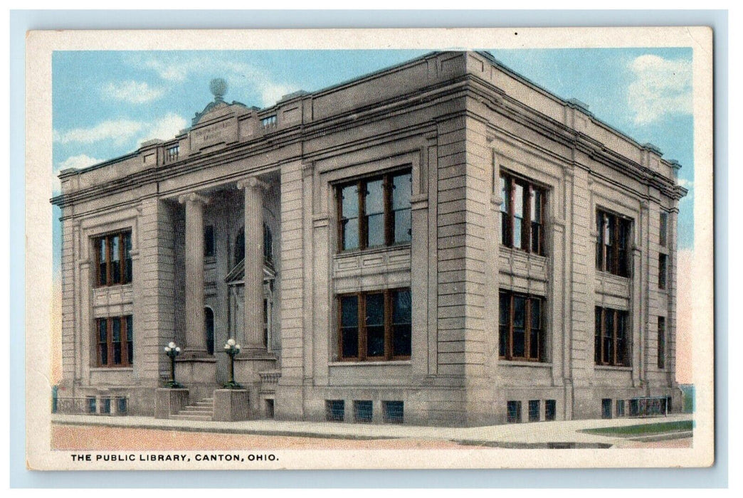 c1920's The Public Library Building Canton Ohio OH Unposted Vintage Postcard