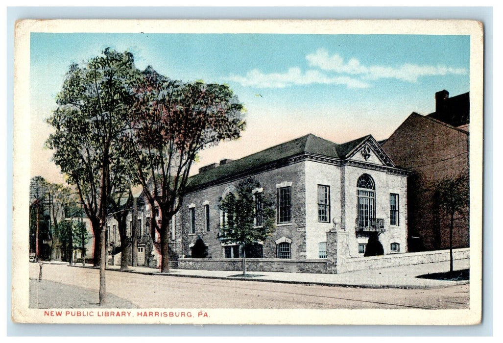 c1910's New Public Library Harrisburg Pennsylvania PA Unposted Antique Postcard