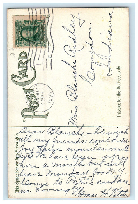 1910 Spaulding High School, Barre Vermont VT Antique Posted Postcard
