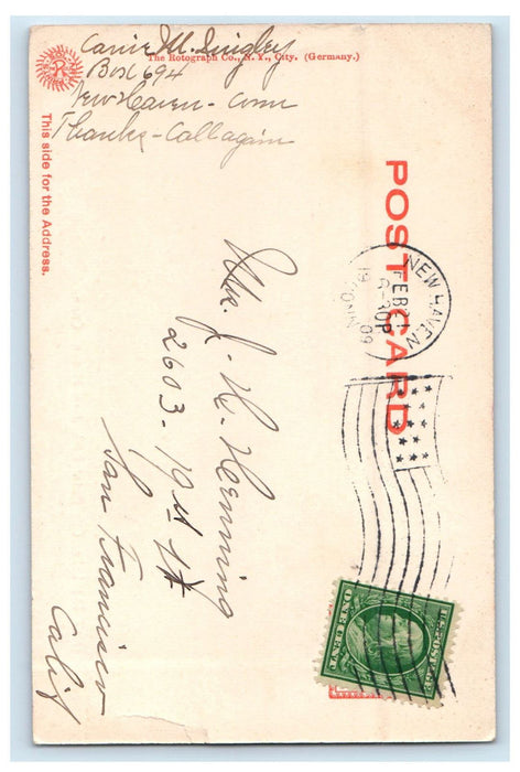 1909 The Lake City Point Park, New Haven Connecticut CT Posted Postcard