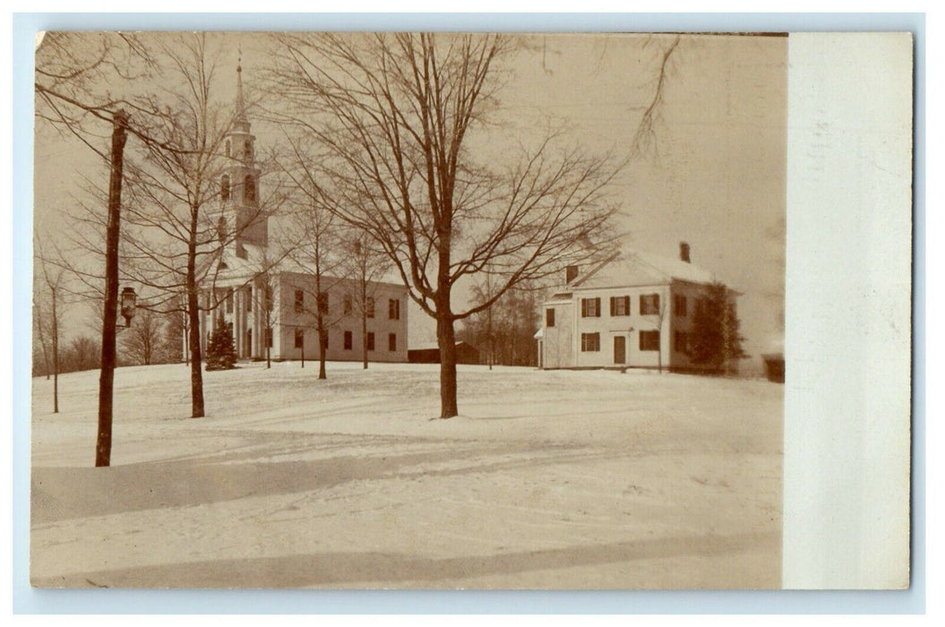 c1905 Grandby Massachusetts MA, Congregational Church RPPC Photo Postcard