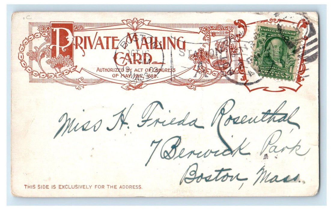 1903 View on Government Drives, Arlington Hotel, Hot Springs AR PMC Postcard