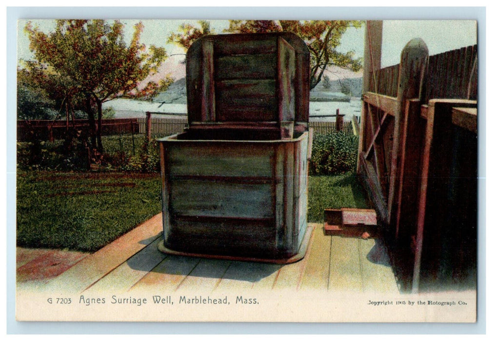 c1905 Anges Surriage Well, Marblehead Massachusetts MA Antique Postcard