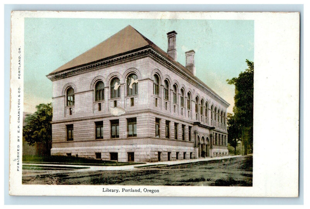 c1905 Library Building Portland Oregon OR Unposted  Antique Postcard