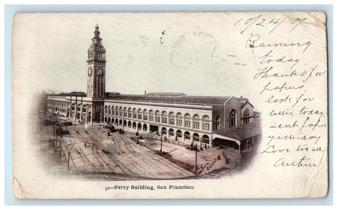 1901 Ferry Building, San Francisco, California CA PMC Posted Postcard