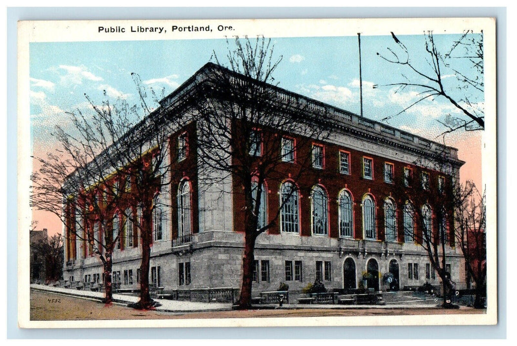 c1910's Public Library Building Portland Oregon OR Unposted  Antique Postcard