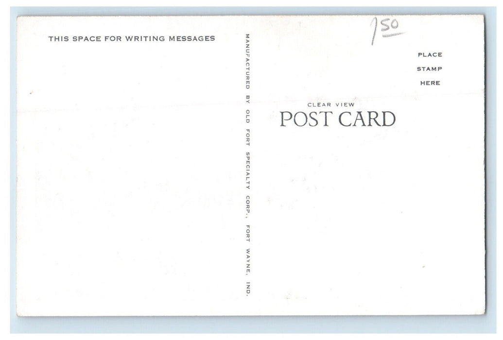 c1930's Post Office Building Rushville Indiana IN Unposted Vintage Postcard