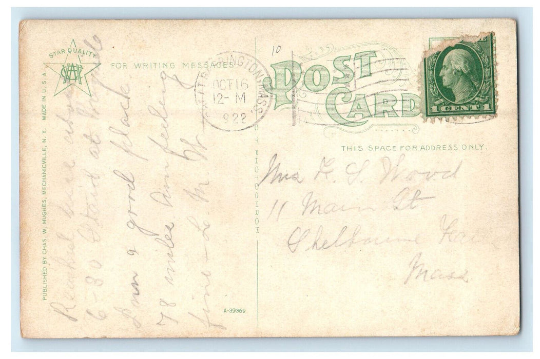 1922 St. James Episcopal Church Great Barrington Massachusetts MA Postcard