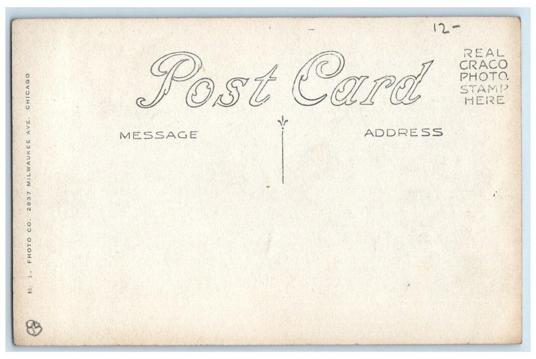 c1910's Point Rock Mirror Image Mt. Carroll Illinois IL RPPC Photo Postcard