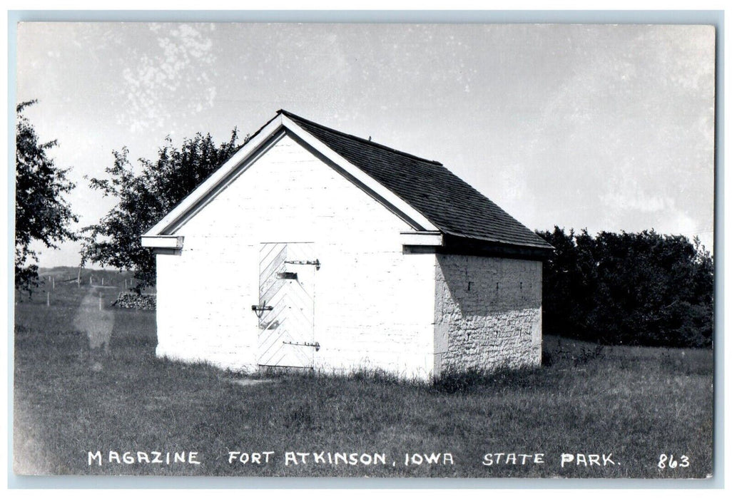 c1950's Magazine Storage State Park Fort Atkinson Iowa IA RPPC Photo Postcard