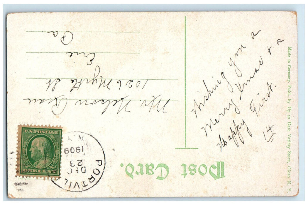 1909 Railway, Allegheny River From Olean and Salamanca NY Portville NY Postcard