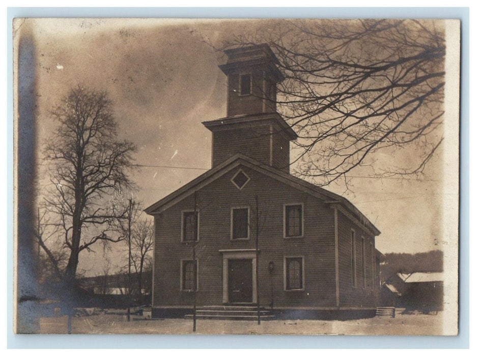 1908 School House Erie County Holland New York NY RPPC Photo Antique Postcard