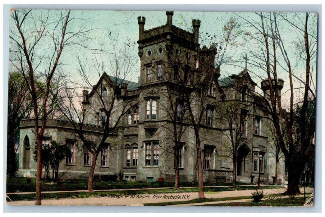 c1910 College of St. Angele New Rochelle New York NY Antique Posted Postcard