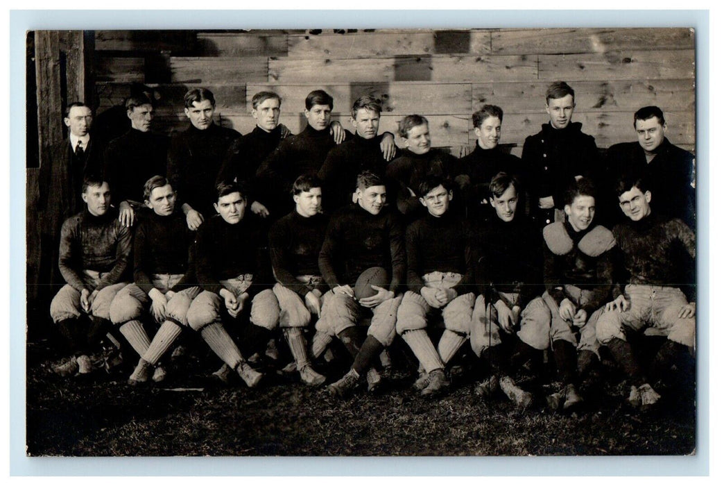 c1910's Football Team Sports Lancaster New York NY RPPC Photo Antique Postcard