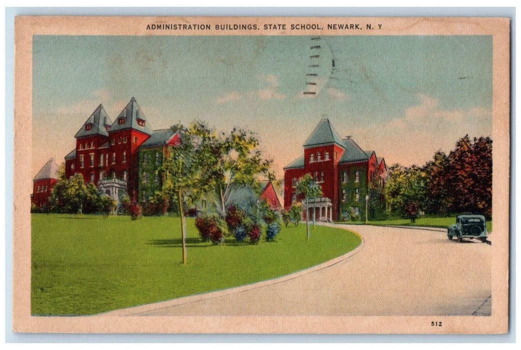1941 Administration Buildings State School Newark New York NY Postcard