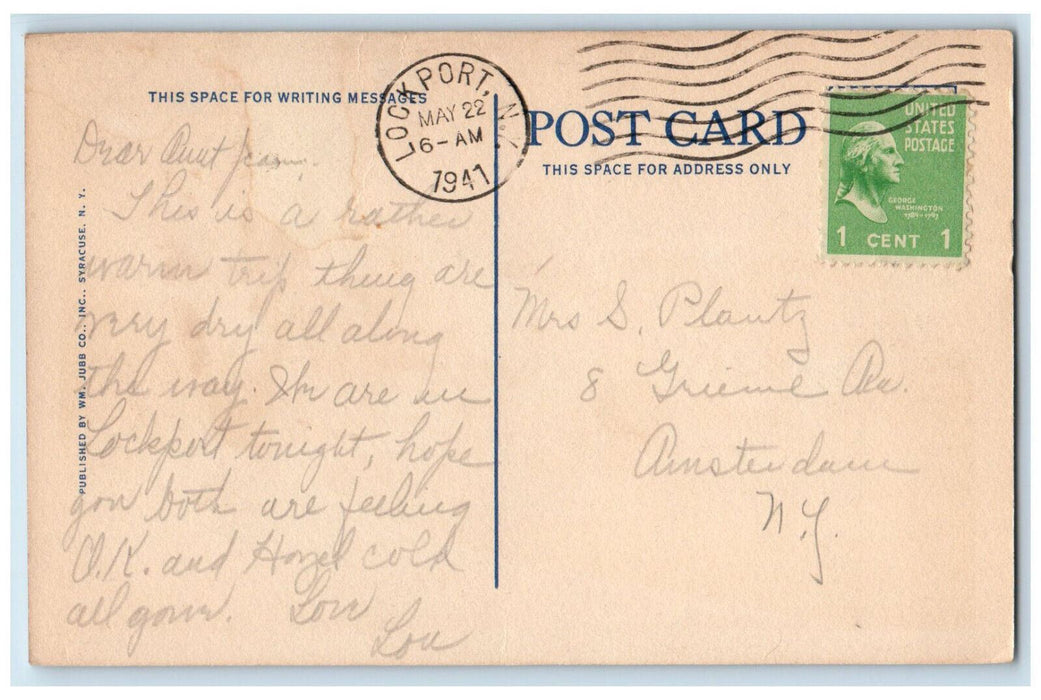 1941 Administration Buildings State School Newark New York NY Postcard