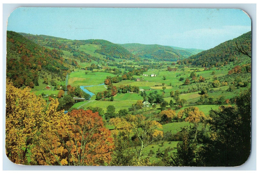 c1950's Catskill Mountain Vacationlands, Federal Hill at Delhi NY Postcard