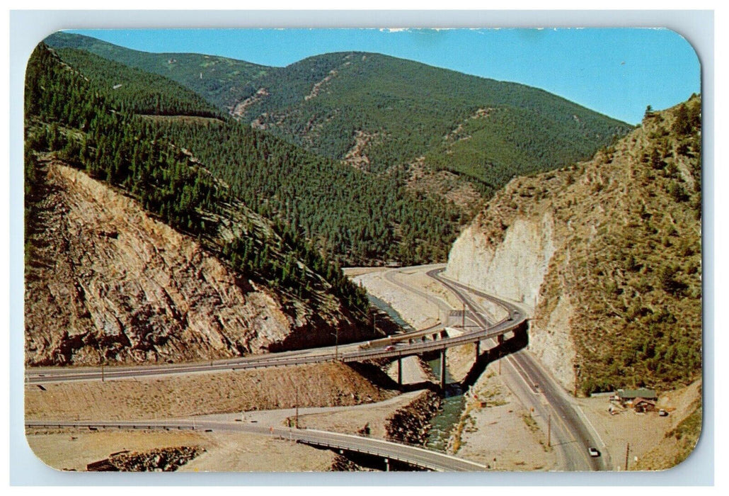 c1960 Clear Creek Canon Floyd Hill Idaho Springs Colorado CO Vintage Postcard