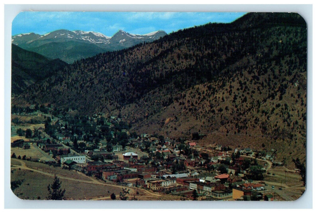 c1960 Panorama Idaho Springs Valley Clear Creek Colorado CO Vintage Postcard