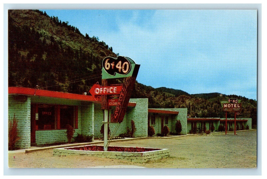 c1960 6 & 40 Motel Building Exterior Idaho Springs Colorado CO Vintage Postcard