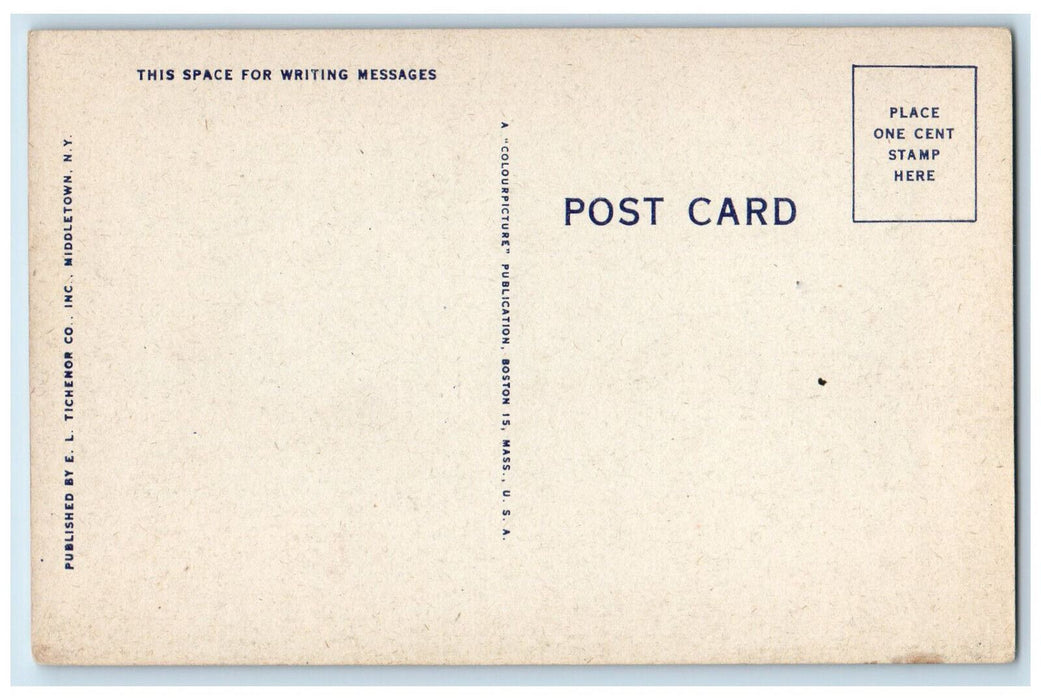 c1940's St. Joseph's School and Church, Middletown New York NY Postcard