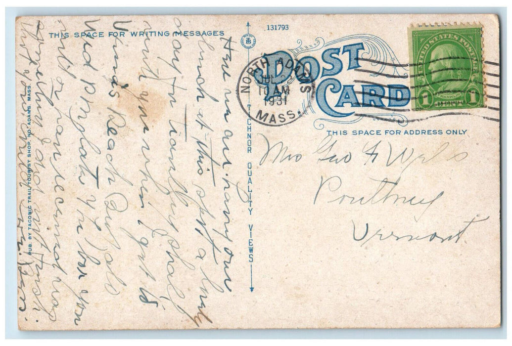 1931 Taconic Trail Tourst Shop, Top of Taconic Trail Petersburg NY Postcard