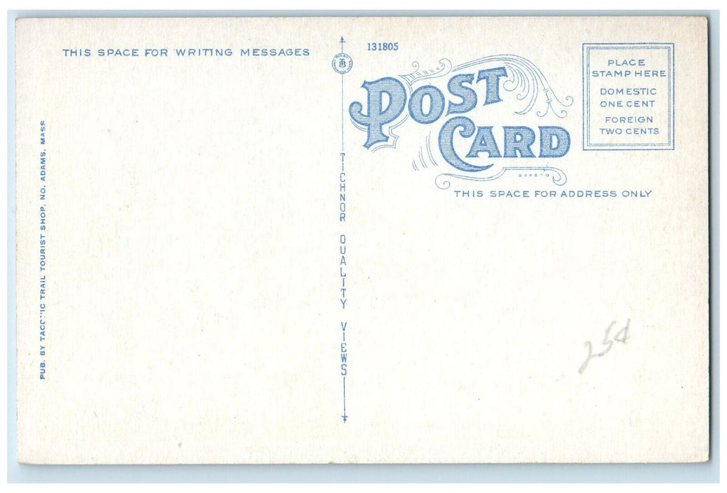 c1930's Looking Up The Taconic Trail from Western Slope Petersburg NY Postcard