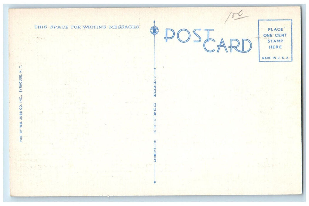 c1940's Boat Scene, In The Finger Lakes Bluff Point Penn Yan NY Postcard