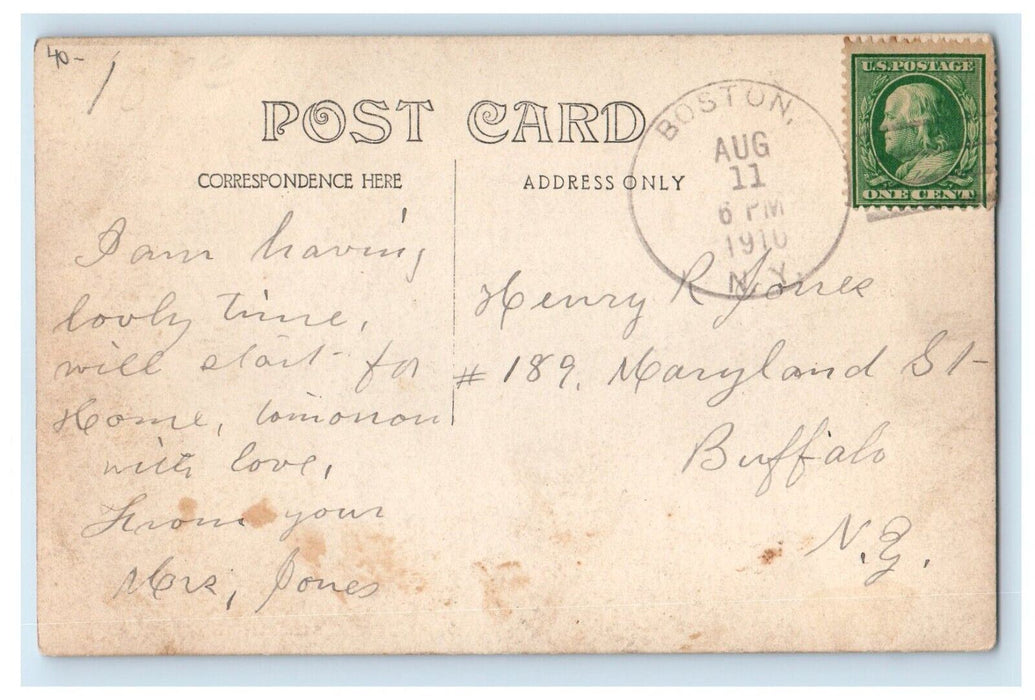 1910 Public School Ashcraft Boston New York NY RPPC Photo Antique Postcard