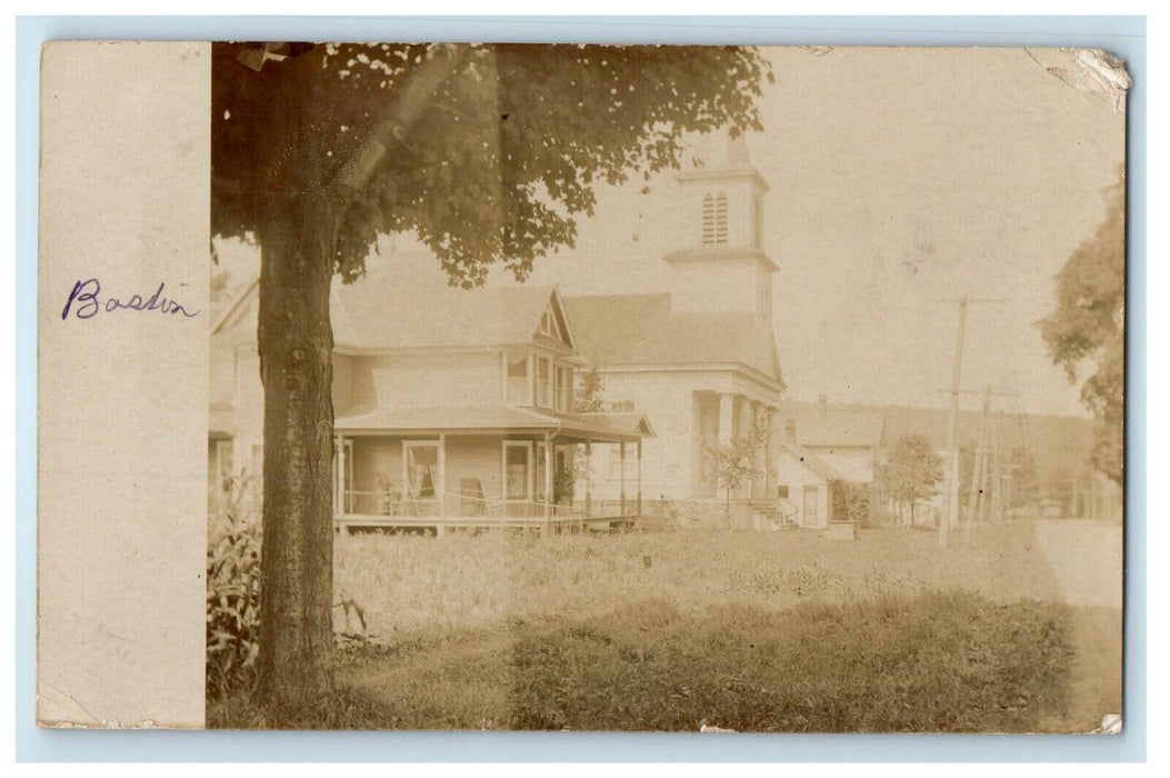 1909 Road And House View Boston New York NY RPPC Photo Posted Antique Postcard