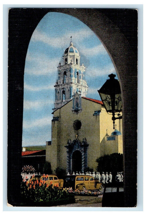 c1940 Chapel US Navy Pre-Flight School St Mary College California CA Postcard
