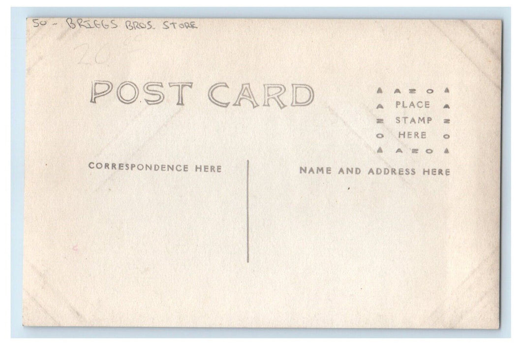 c1910's Briggs Bros Store Car Horse Wagon Orchard Park NY RPPC Photo Postcard