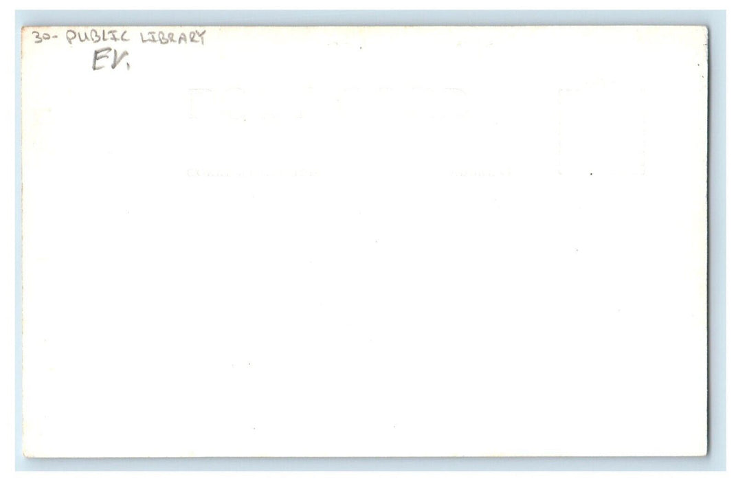 Public Library Street View Springville New York NY RPPC Photo Unposted Postcard