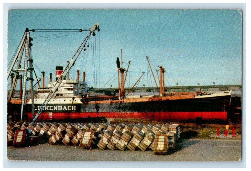 c1960 Union Oil Luckenbach Ship Cotton Port of Stockton California CA Postcard