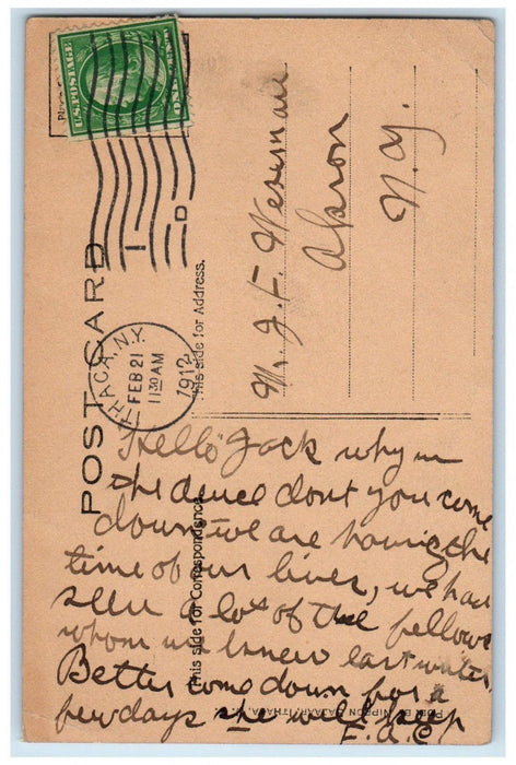 1912 N. Y. State Agricultural College Cornell University Ithaca NY Postcard